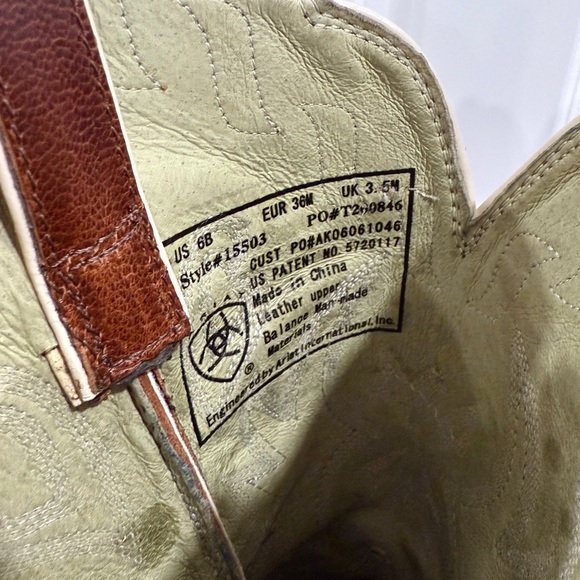 Ariat Brown and Green Leather Western
Cowboy Boots Women's 6 - Picture 9 of 10